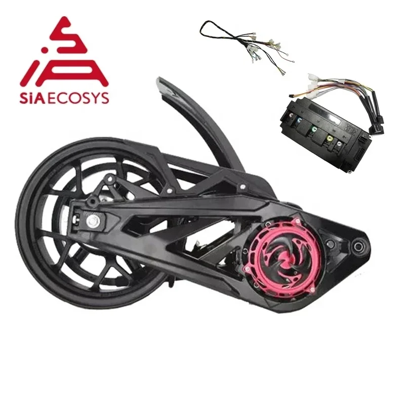 QS Motor 138 3kw 5kw 72V 100KPH Mid Drive Motor 12inch Assembly Kits with  EM150SP Controller for E-Motorcycle