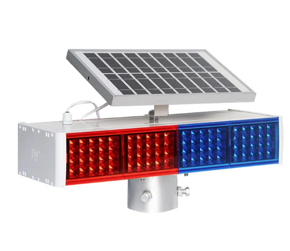 Высокое качество Солнечная красная и синяя двойная лампочка со светодиодом светофора стробоскоп светильник