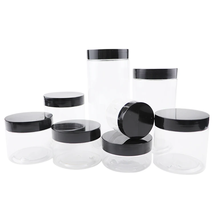 250ml Cosmetic Jar 16 Oz 50 Gram 250 Ml 200ml 12 Oz 330g Large 250ml Container Jars 200 Ml Skincare Plastic Cosmetic Jar Multiple Sizes With Lids
