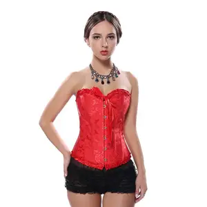 Wholesale Women's Corsets Jackets Jacquard Sexy Belly Natural Breathable Candy Color A-line Party Dresses Summer Factory Supply