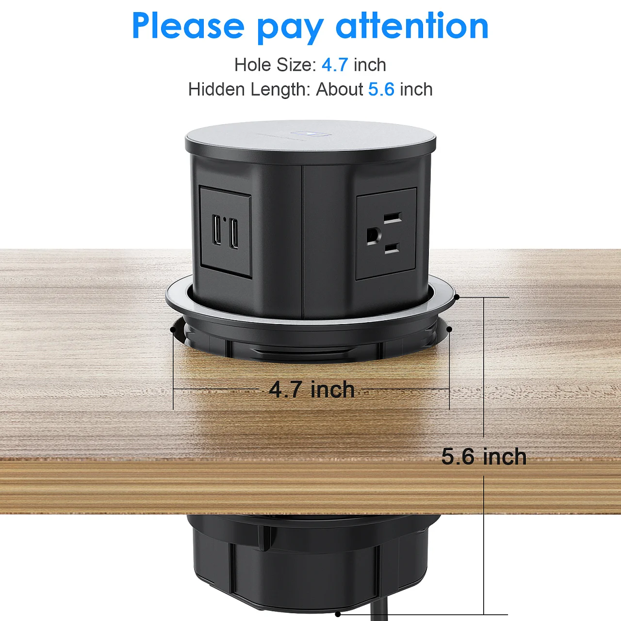 Universal Socket Tower Power Strip Plug Surge Protector Pop up 15w ...