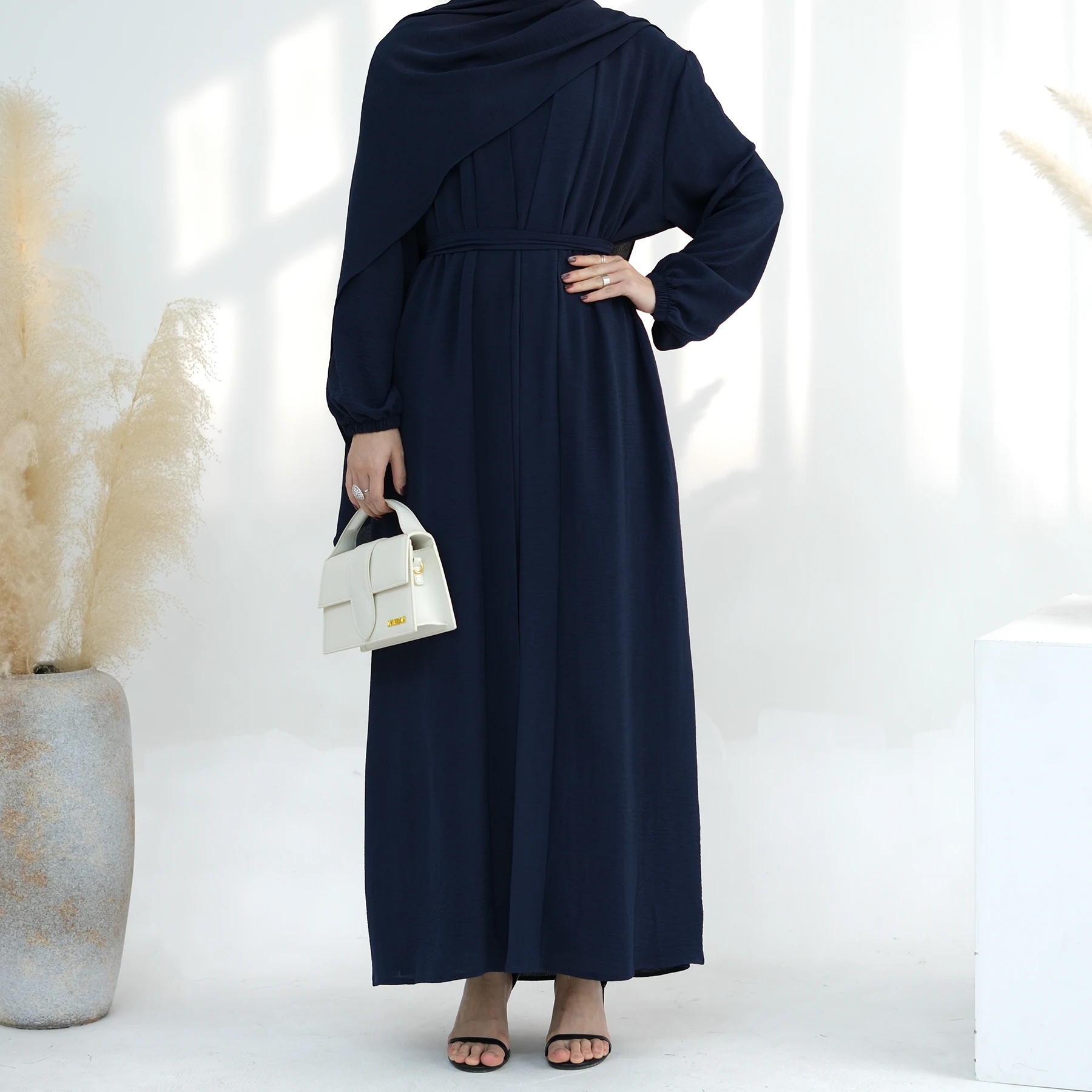 lady muslim dress Modest Women's Glamor Mesh Overlay Formal with Embellishe New Look IDOPIP Two Pieces Jilbab Modest