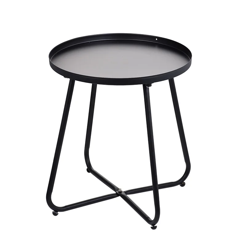 Nordic Small-sized Round Table, Iron Art Balcony Coffee Table, Modern Simple Living Room Sofa-side & Bedside Mini Tea Table