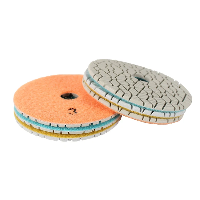 100mm 3 Step Stone Diamond Polishing Pads For Marble Granite Quartz