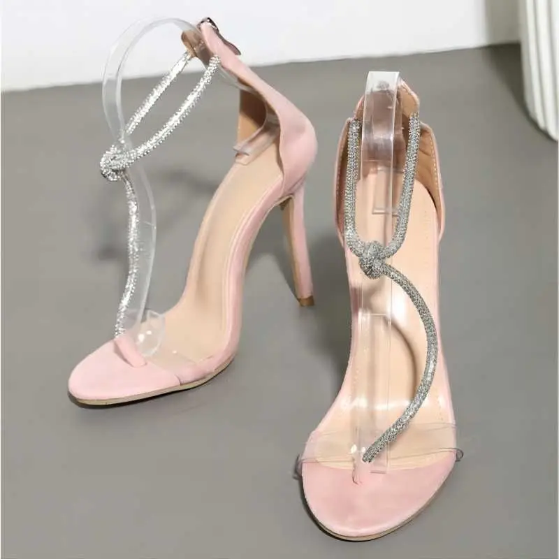 One T Strap Sandale/talon Femm New Square Toe Fashion Stiletto Ladies ...