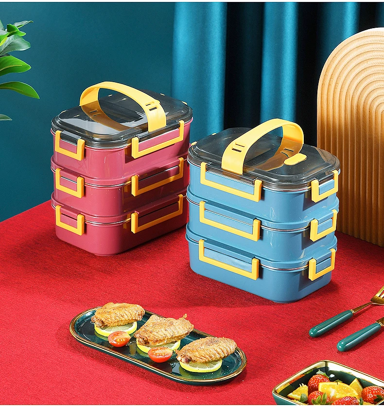 304 Stainless Steel Bento Box and Plastic Tiffin Lunch Box Food Storage Container for Adults & Kids_8