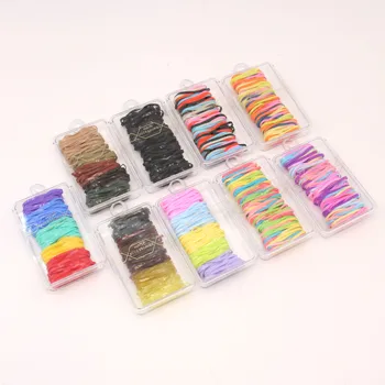 Factory Wholesale Rainbow Candy Colored Disposable Hair Continuous Does Not Hurt Hair Big Elastic Hair Bands With Box
