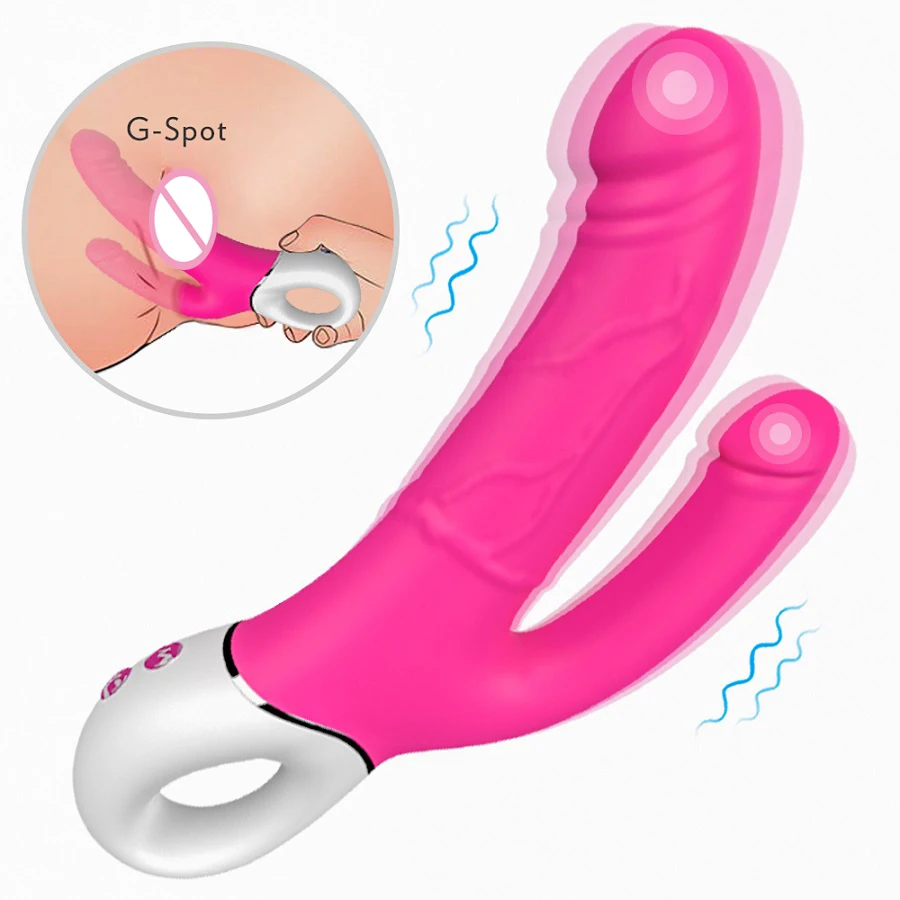 Wholesale Double Penetration Dildo with 9 Speed Dildo Vibrator for Women Orgasm Sex Toys for Woman Clitoris Stimulator Recharge From m.alibaba picture