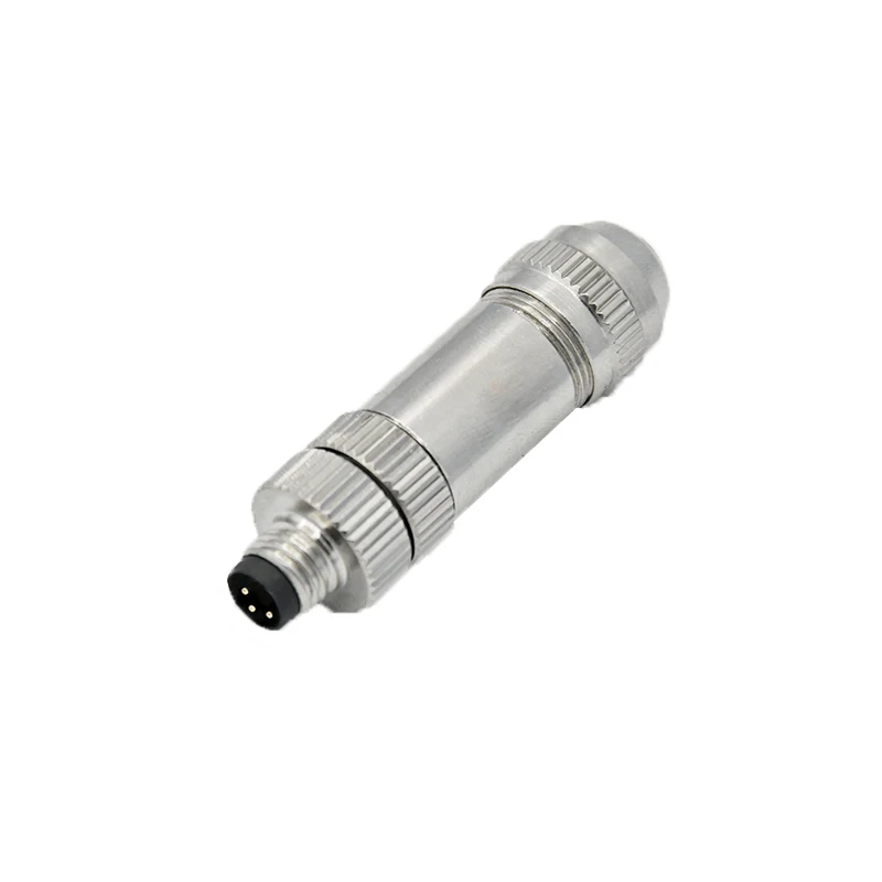 IP68 M8 a Coding Male/Female Metal Assembly Connector 3/4/5/6/8Pin Waterproof for Automotive Use