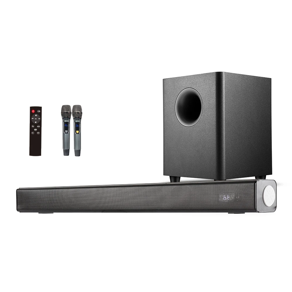 Samtronic 150W Soundbar with Subwoofer Tv Sound bar Wireless  Microphone Karaoke System in Home