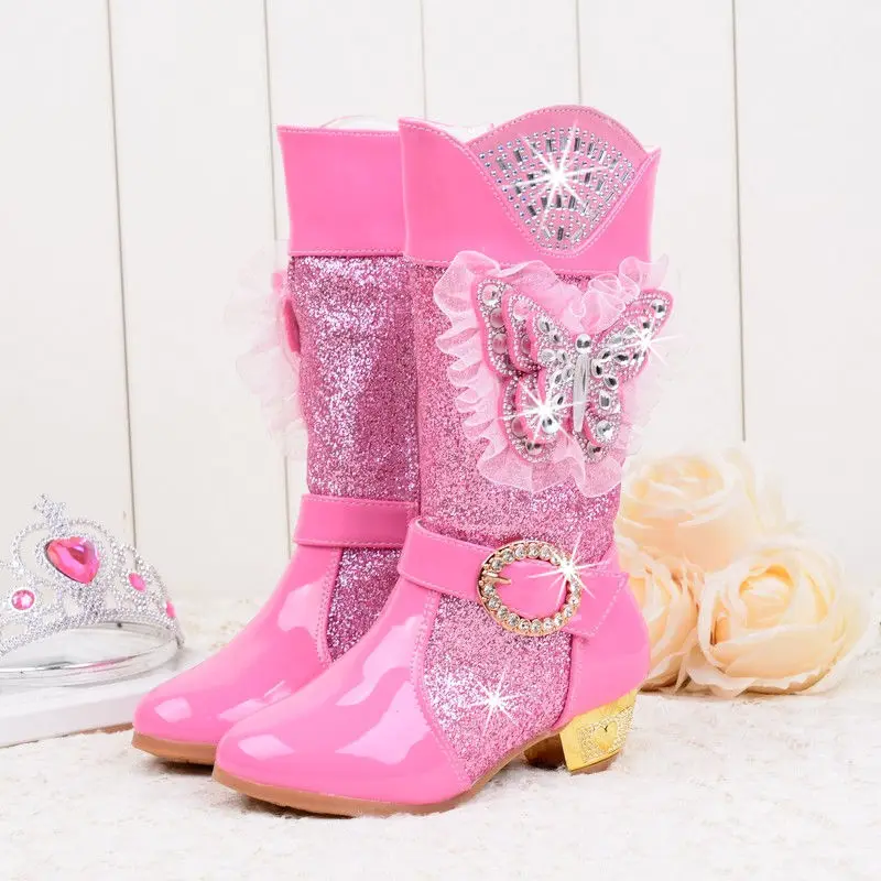 frozen glitter boots