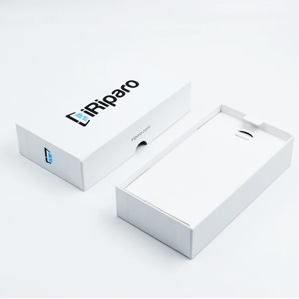 Custom UV Logo Blank Generic Cellphone Mobile Phone Packaging Rigid Paper Two Piece Cardboard Shipping Boxes for Used I Phone 13