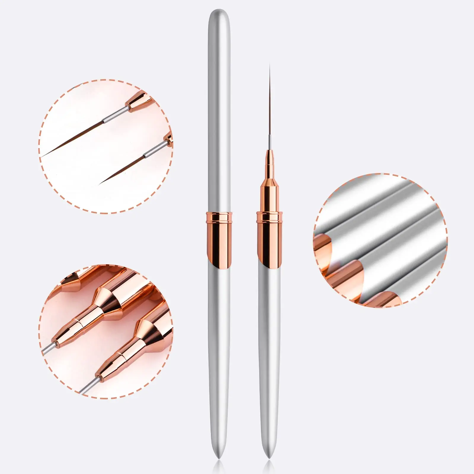 Профессиональный салон класса метка частного назначения контурная кисточка для нейл-арта 5/7/9/11/15/25 мм Экстра тонкая Кисть для ногтей с различными размерами