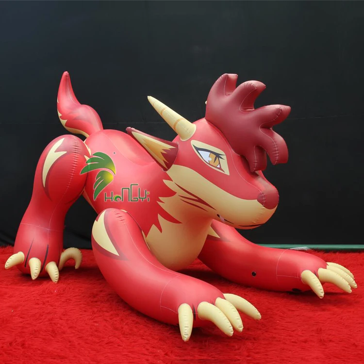 Hongyi New Design Giant Inflatable Wolf Squeaky Inflatable Red Wolf ...