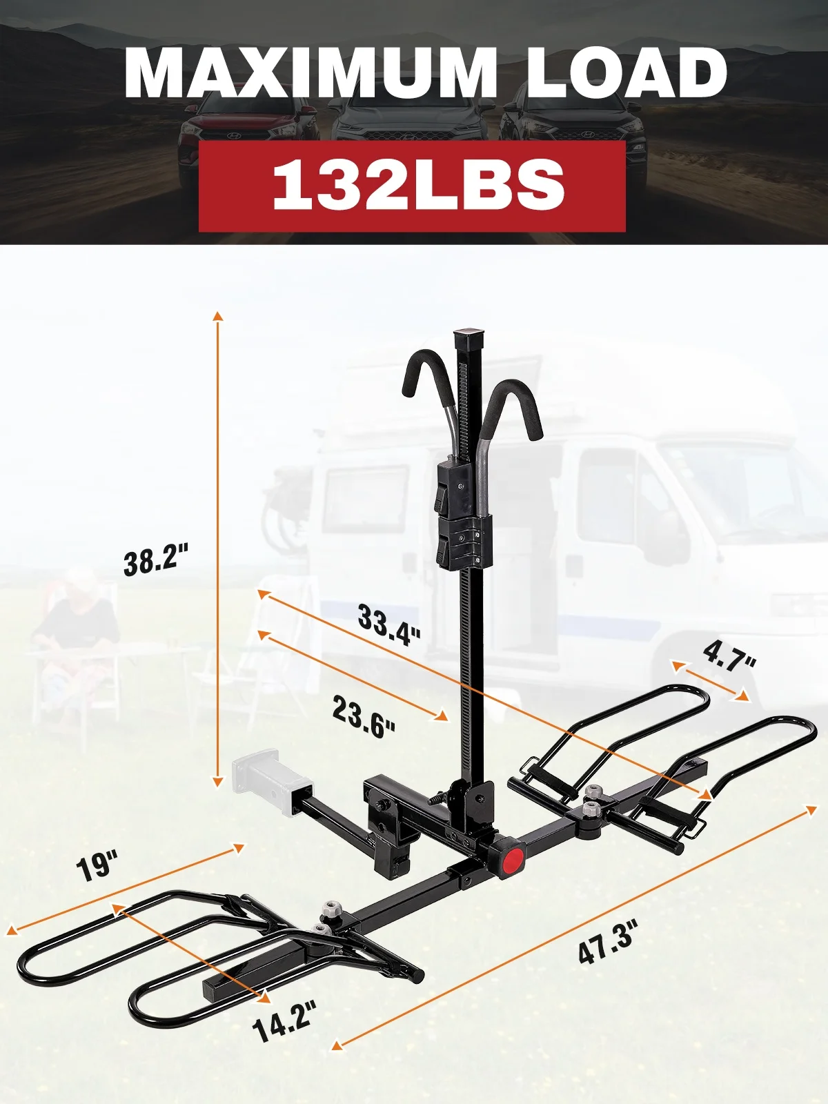 Hyper tough platform 2 bike shops rack