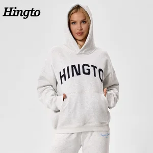 Wholesale ODM High Quality 100% Cotton Hoodies Women's Hoodie Heavy Weight Custom Printing Logo Oversized Sweatshirt Hoodie