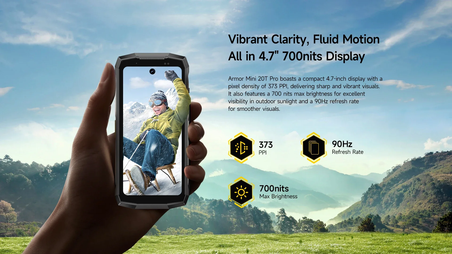 Ulefone Armor Mini 20T Pro Rugged Smartphone 5G Thermal Imaging 4.7" Display 8GB+256GB Android 14 NFC Cellphones