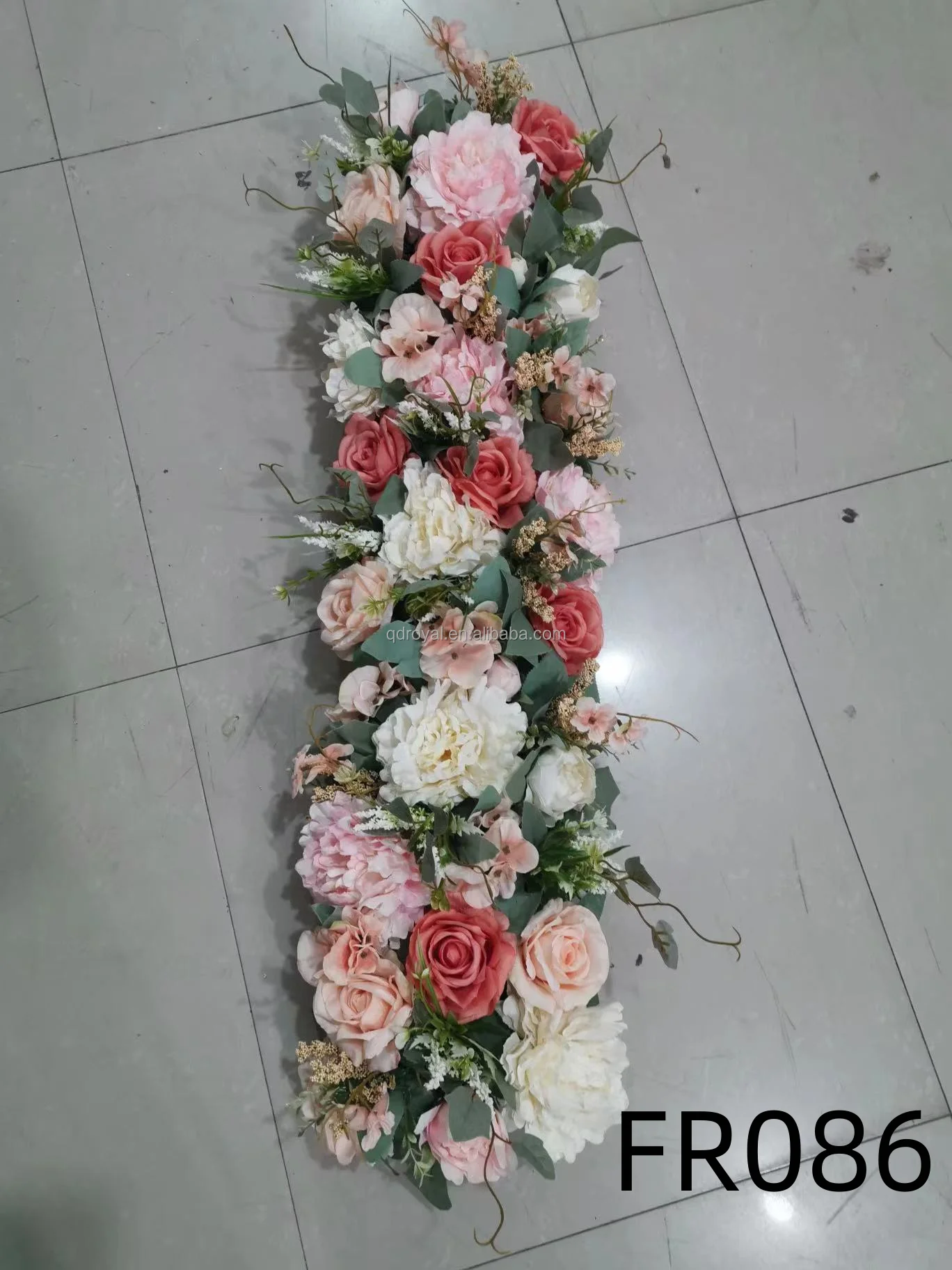 Wholesale Factory Table Flower Row Flowers Runner Rose Artificial