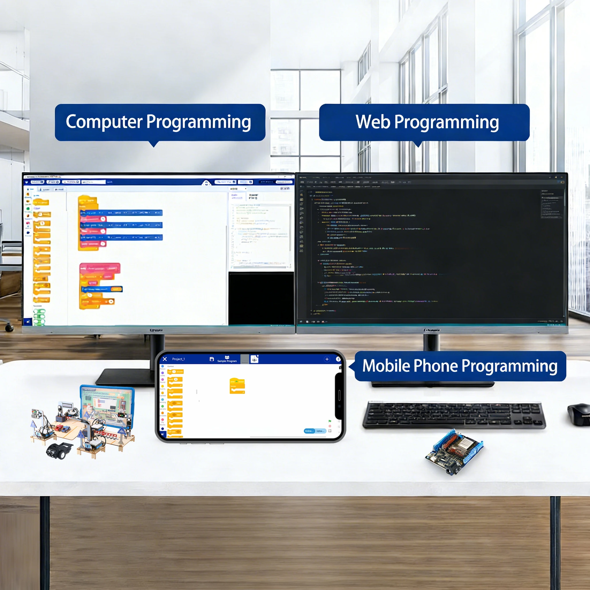 ACEBOTT School ESP32 Kit Multi-Project IoT Intelligent Transportation ...