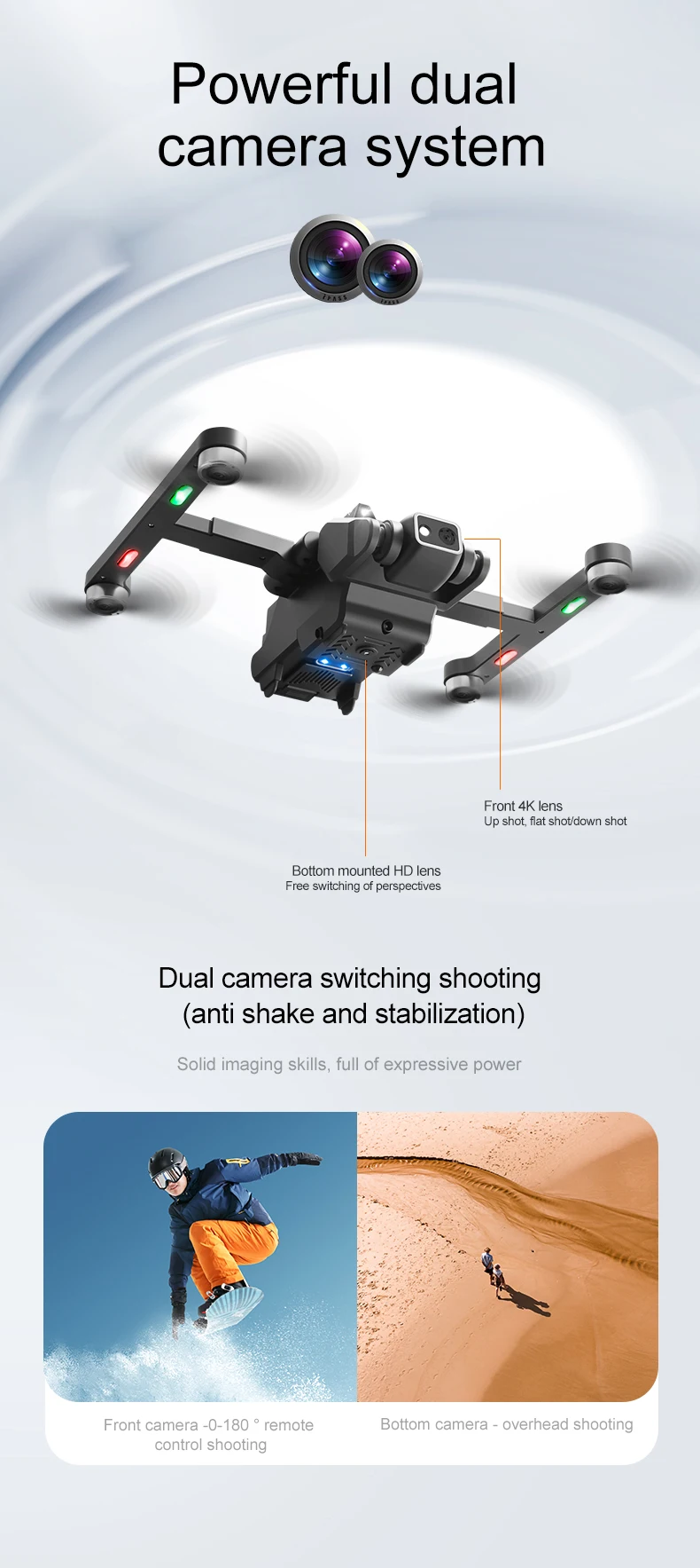 RG700 Pro Foldable RC Quadcopter Drone 4K Dual Camera Brushless Motor Optical Flow 5G WIFI FPV ABS Remote Control App Control