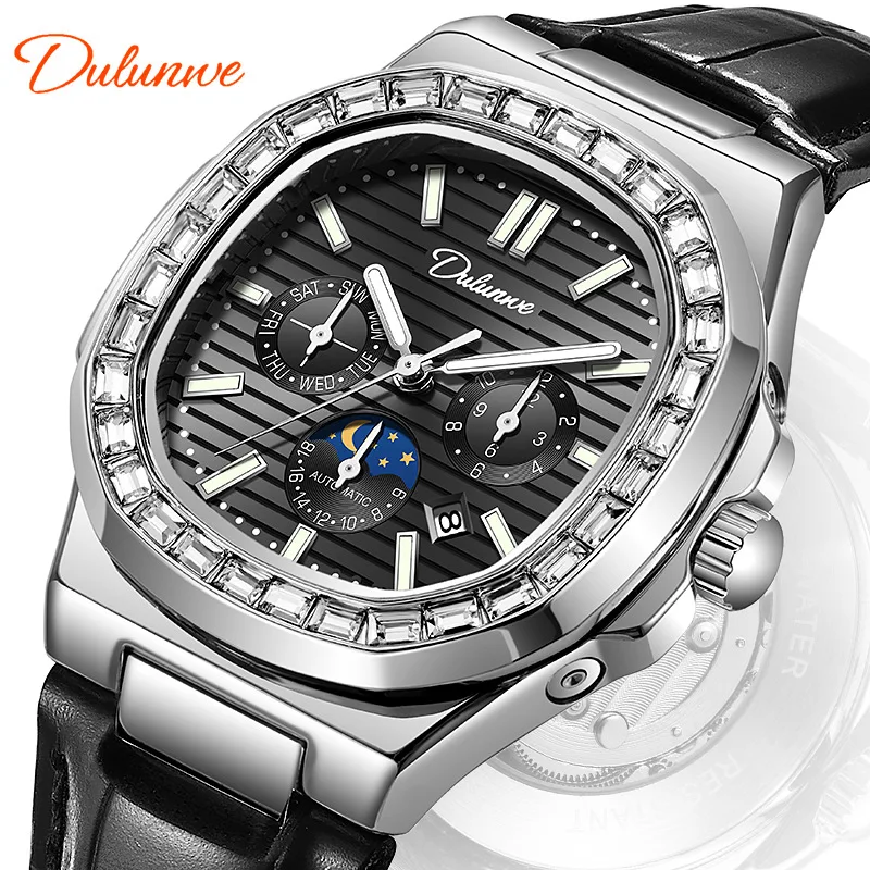 Dulunwe 6043C Diamond Luminous Automatic Men's Watch