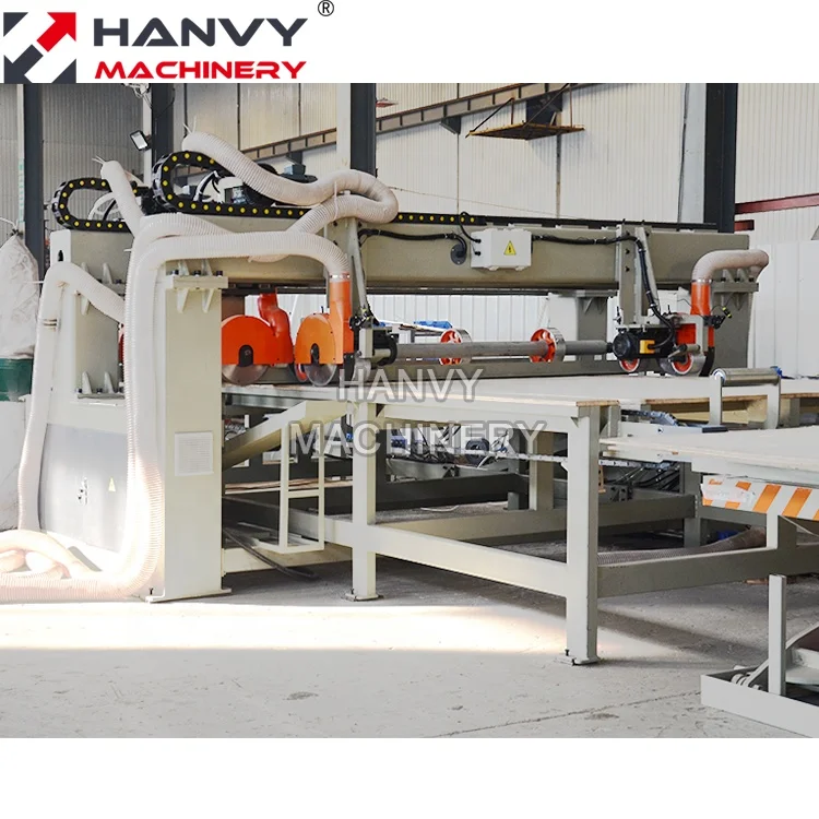 4x8ft High Speed 100m/min Plywood Edge Cutting Trimming Saw Plywood Making Machine