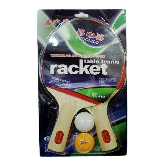 Многоцветная Высококачественная длинная ручка прыща из тополя резины оптовая продажа профессиональная 3-звездочная ракетка для настольного