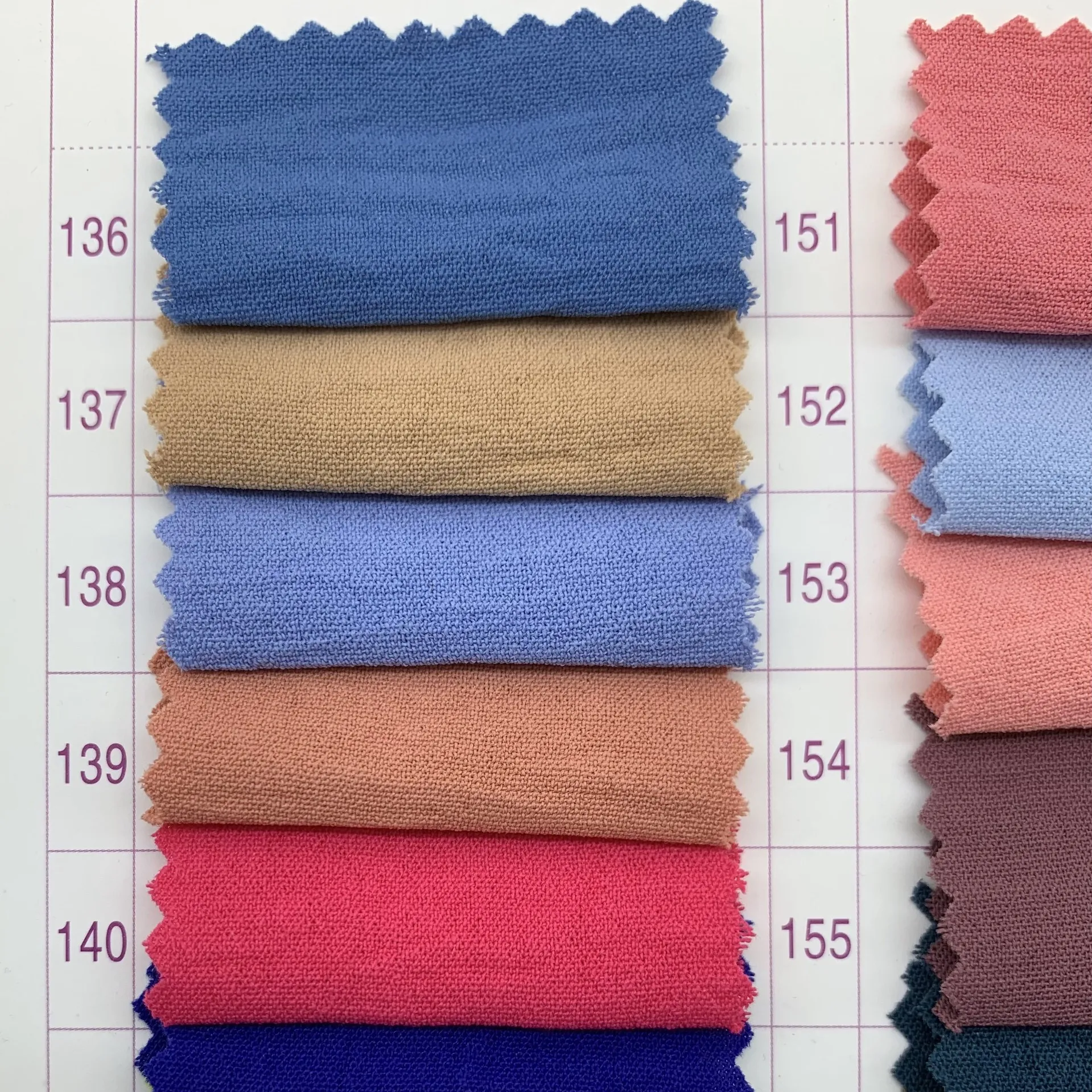 Breathable Plain Dyed Multicolor 100% Polyester CEY Woven Fabric