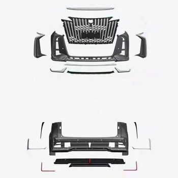 Front Rear Bumper Assembly With Silver Black Grille For 2021 2022 2023 Sienna Body Kit Modified Car Exterior Accessories