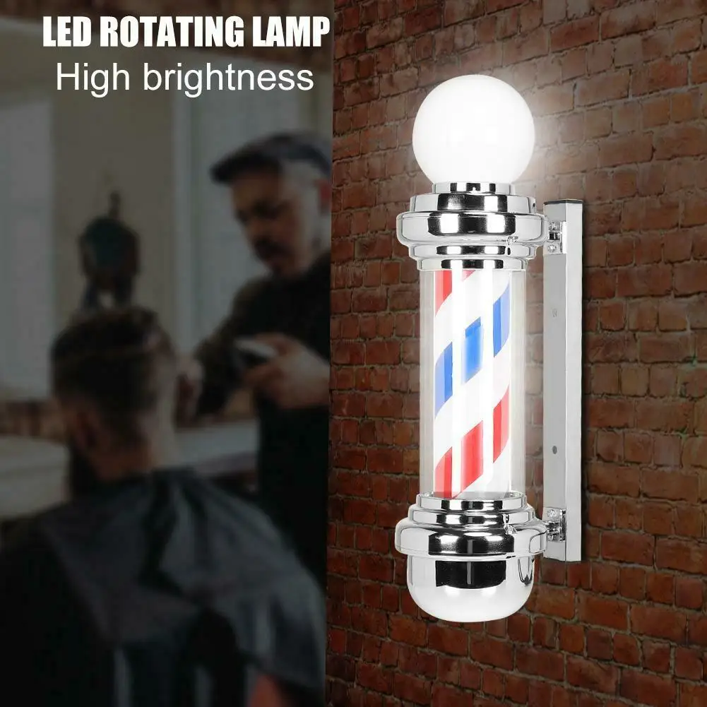 Custom Barber Shop Rotating Led Stripes Pole Light Hair Salon Led Sign Waterproof Indoor and Outdoor