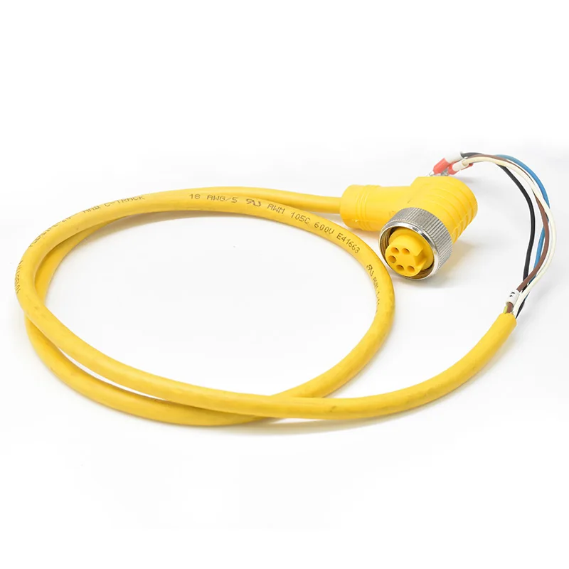 Factory Circular 7/8" Connector Cable 10A Waterproof IP67 5 Pin Male/Female Plug to Tubular Termination Industrial Automotive