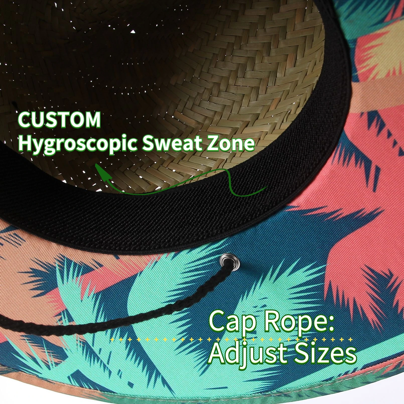 Wholesale Custom Promotional Unisex Sun Wide Brim Woven Uv Sun Fitted