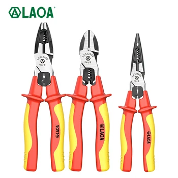 LAOA Needle Nose Pliers Strippers Wire Cutters Crimping Cable Shearing Diagonal Pliers Hardware Insulation Electrician Tools