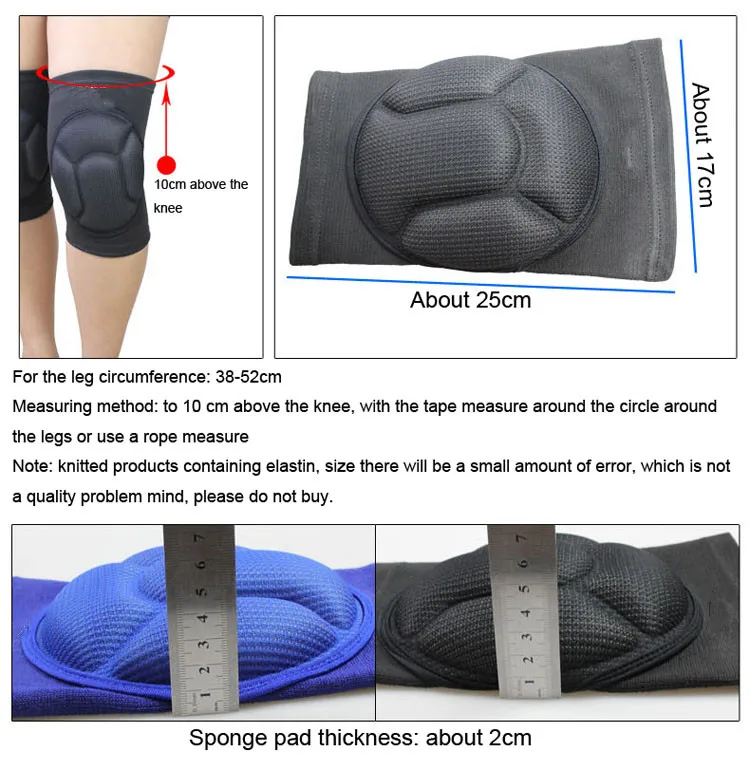 Men Thickening Football Volleyball Extreme Sports Knee Pads Brace