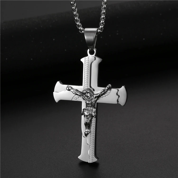 Grande De Plata De Oro Religiosa Católica De Jesús Crucifijo Cruz Colgante  - Buy Jesús Cristo Cruz Colgante De Gran Cruz De Oro Colgante Grande De  Plata Colgantes De Cruz Product on