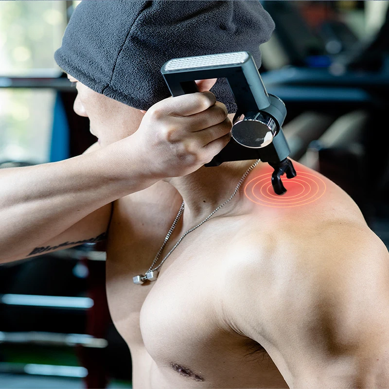 Massage Gun with Heat, Deep Tissue Muscle Fascia Gun for Athletes Muscle  Massager with 32 Speeds and Heads, Handheld Massager