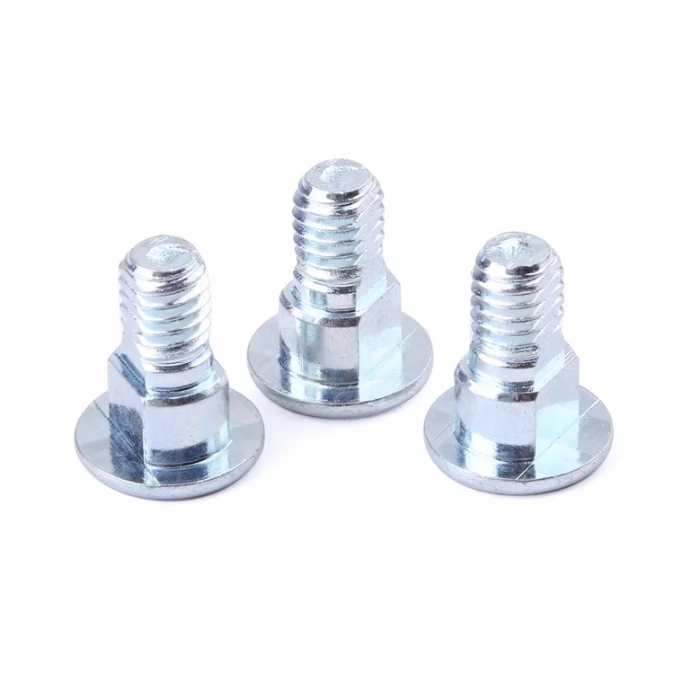 Non-standard customization step screw milling flat mechanical thread carbon steel blue zinc