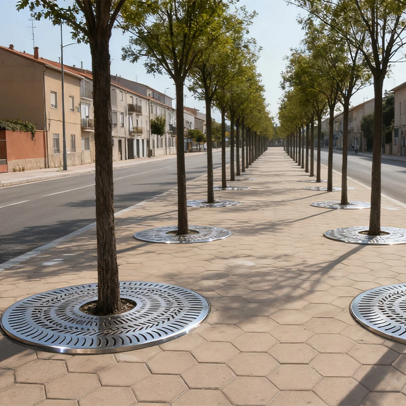 Circular rainwater grate