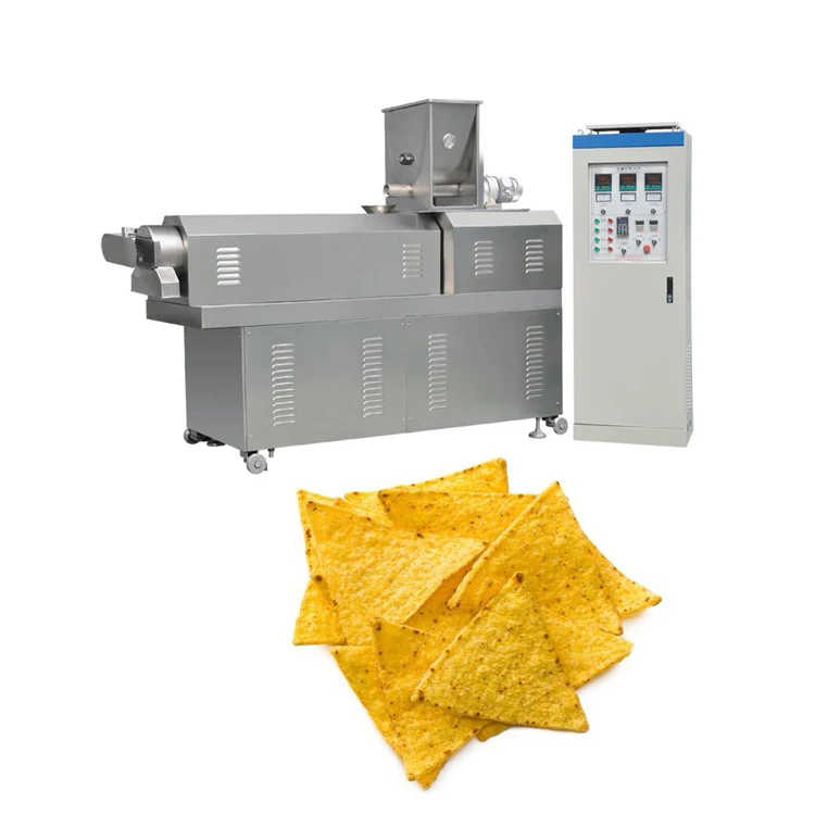Automatic Wheat Flour Fried Snacks Production Line Bugles/Doritos/Tortila Chips Making Machine