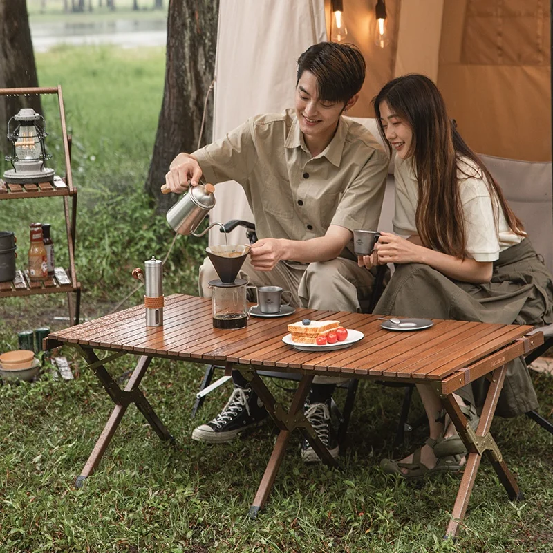 Naturehike Foldable Beech Wood Outdoor Camping Table - Perfect for