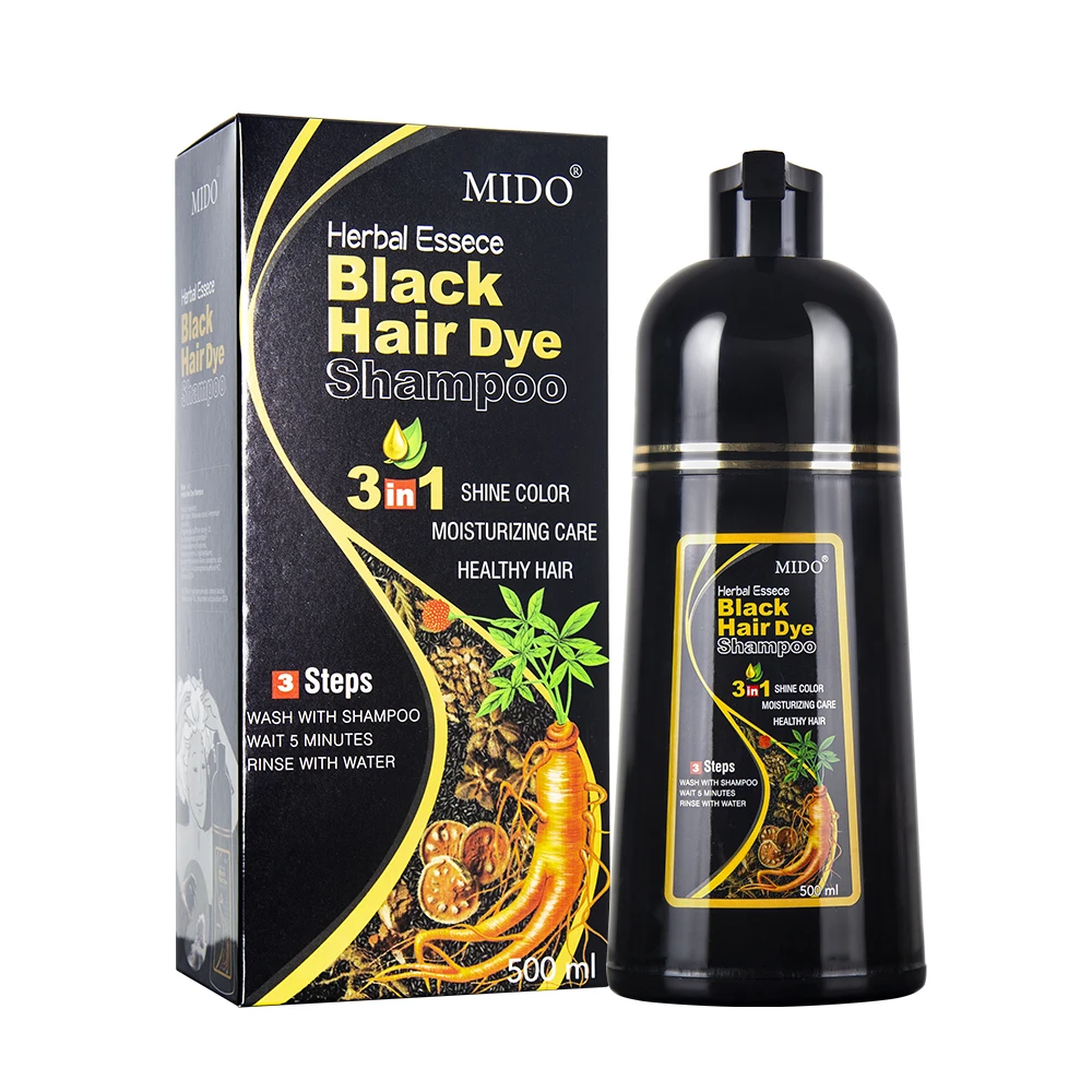 China Mido Brand Best Coloring Black Hair Dye Shampoo - Buy Best Hair Dye  Shampoo,Color Hair Shampoo,Black Hair Dye Shampoo Product on 