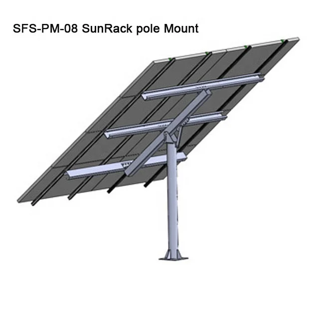 Rotated Solar Panel Ground Mounting Bracket Single Mount Energy Generated Product Solar Panel Pole Ground Mounting Brackets