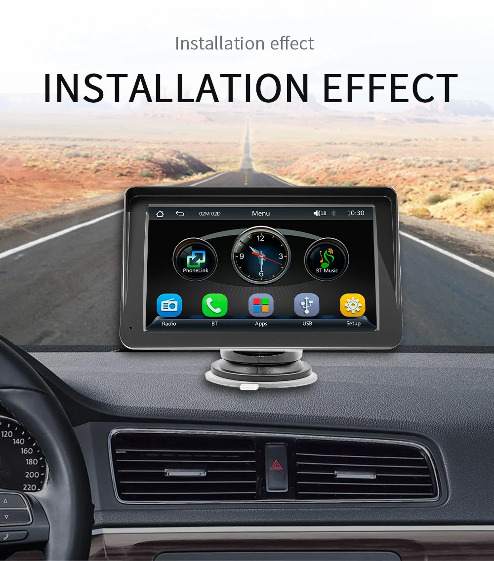 7 Inch Touch Screen Navigation BT FM Smart Car Monitor PND Wireless Carplay Screen Mp5 Car Dvd Player for Smart
