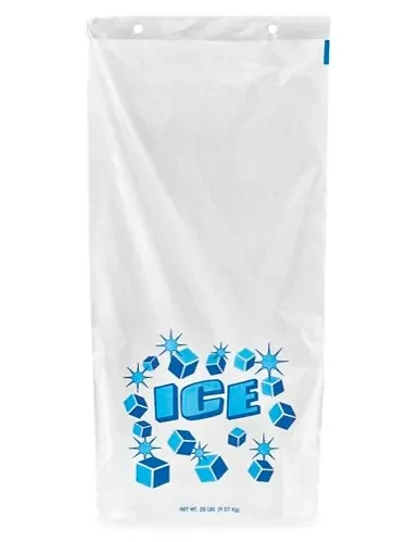 Ldpe Plastic Ice Bags With Drawstring , Ice Cube Bags 1 KG Weight