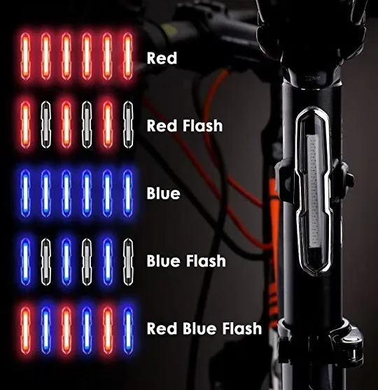 Superbsail Bike Tail Light Waterproof LED Bike Front Rear Light Bicycle USB Rechargeable Mountain Riding Cycling Tail Lamp factory