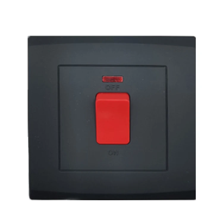VNX 45A Cooker Connector PC Power Switches Electrical Pole AC 45A Wall Switch With Light Wall Switch