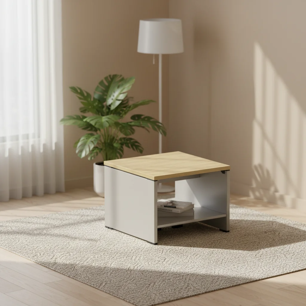 Modern Foldable Convertible Automatic Rectangle Coffee Table Wood Connection System Living Room Furniture Center Decor Piece 2