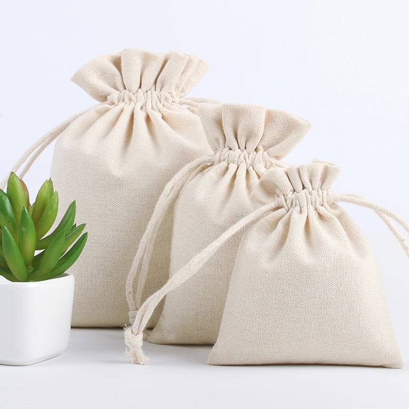 Source Luxury 2060# Natural Cotton Laundry Bag on m.
