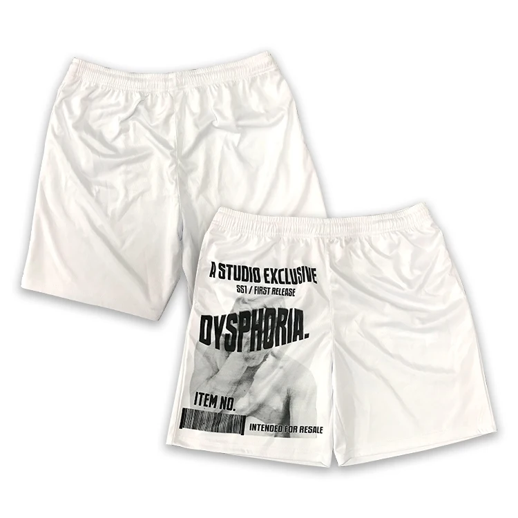 Сублимированные баскетбольные шорты, индивидуальные мужские ретро-шорты для баскетбола в уличном стиле