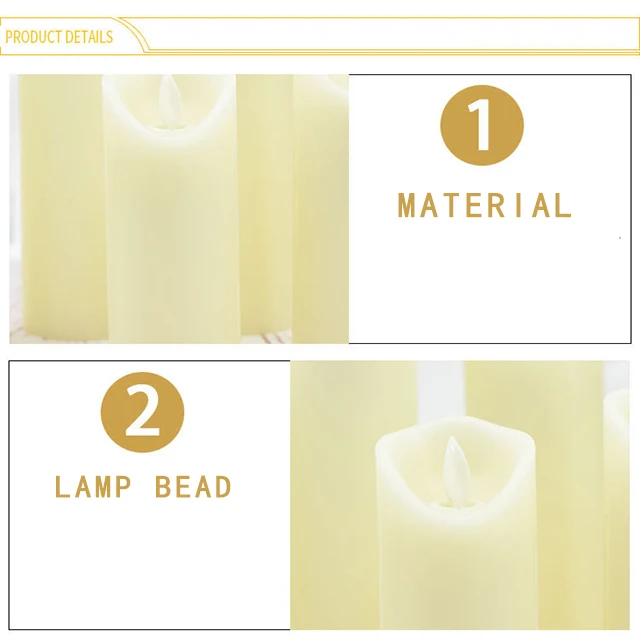 New Candles Led Flameless Flickering Battery Operated Wax Candle Led